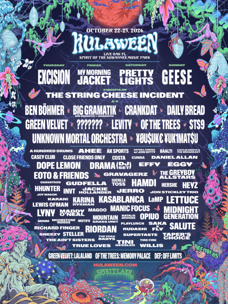Suwannee Hulaween Reveals Expansive 2026 Lineup Ahead of Return to Spirit of the Suwannee Music Park